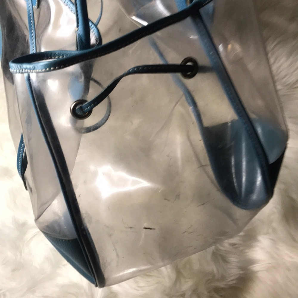 Prada Car shoe bag Aqua and clear plastic - Picture 7 of 9